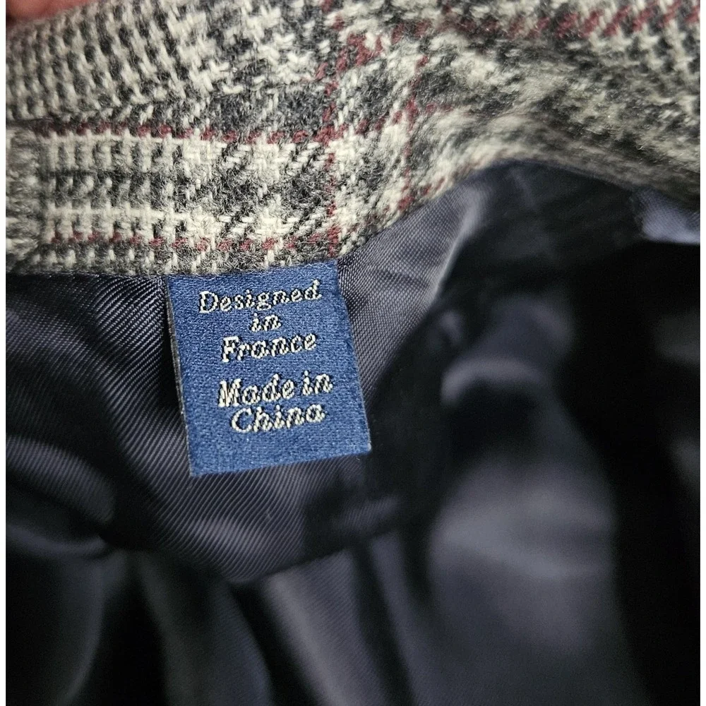 Faconnable Mens Blazer 42R Wool Cashmere Plaid Sport‎ Coat Suit Jacket
